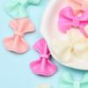 Hanmade Cream Bow Beads Handmade Perforated Pendant 23.2*31mm DIY Fashion Acrylic Candy Color Bowknot