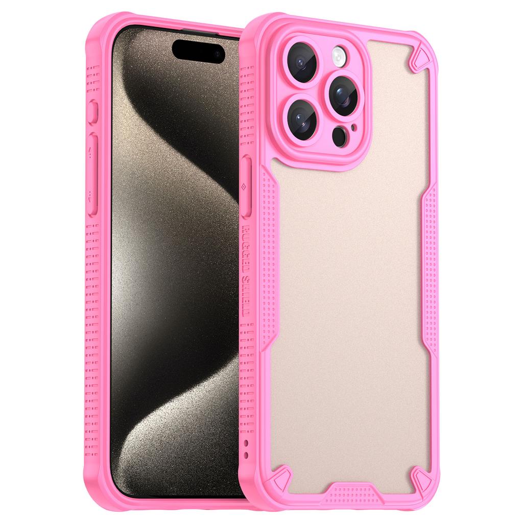 Серия Armor Чехол для iPhone 15 Pro PC+TPU Полупрозрачный Матовый Финиш Защитный Чехол для Телефона