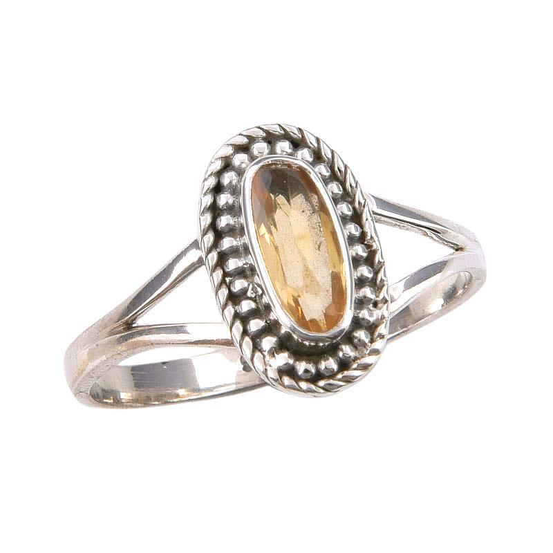 Натуральный цитрин драгоценный камень ручной работы 925 стерлинговое серебро ювелирное кольцо размер 10 b0t73
