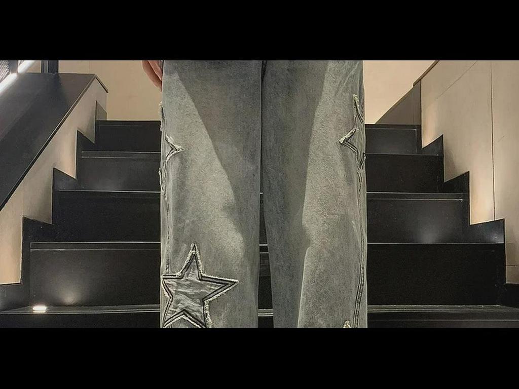 Pentagram Men's High-Street Fashion Wide-Leg Jeans: Autumn/Winter Loose-Fit for Teens