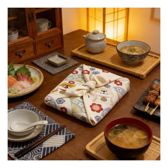 Tree of Life Furoshiki Wrapping Cloth 80×80cm Cherry Blossom Dog Folding Fan Japanese Pattern Large 