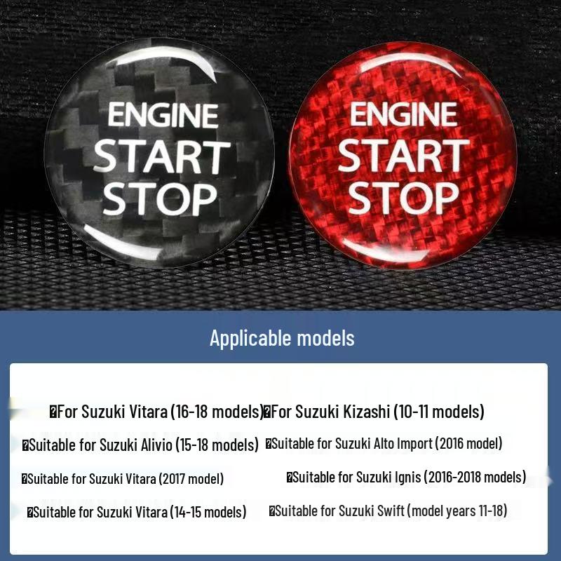Наклейка на кнопку Start/Stop из настоящей карбоновой fibers для BMW, Mercedes-Benz, Volkswagen, Toyota, Nissan, Honda, Suzuki