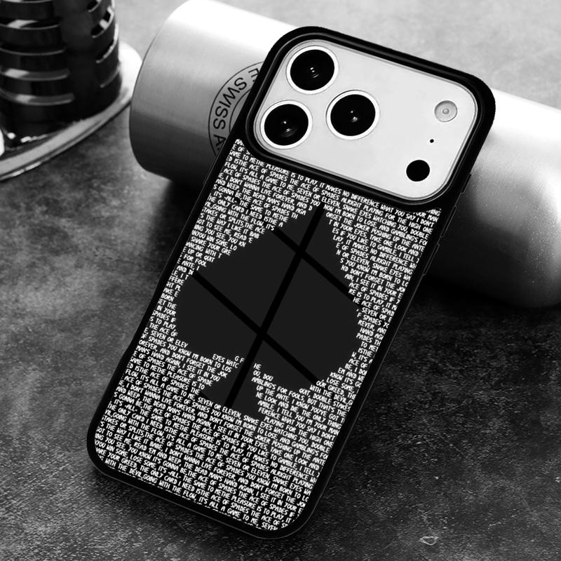 Пики Карты для игры в Покер Туз Арт Чехол для Телефона Для iPhone 17,16e,15,14,13,12,11,Mini,Pro,MAX Мягкий Силиконовый Чехол