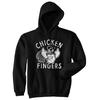 Chicken Fingers Unisex Hoodie Funny Rude Offensive Rooster Middle Finger Tee for