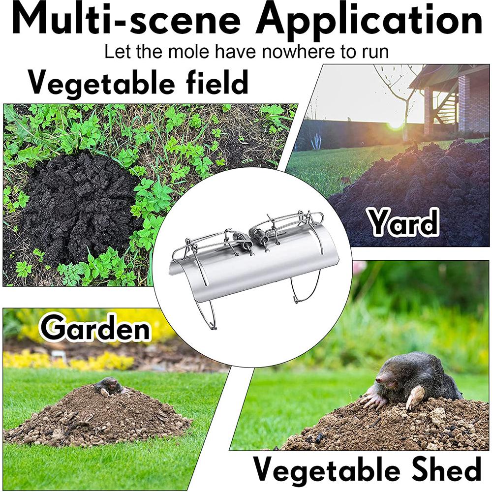 Ловушки для кротов. Легко устанавливаемые ловушки для кротов. Многоразовые и быстрые. Для газонов, дворов, садов.