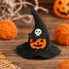 Lightweight Pet Headgear Halloween Cat Witch Hat, Fun Hat with Adjustable Elastic Strap, Cartoon Comfortable Headwear Ghost Pumpkin Bat Skull for Cats