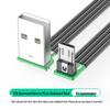 Плоский силиконовый мягкий кабель для зарядки Micro USB, DIY плата с разъемом с прямым изгибом, доступен в 1м/2м.