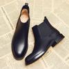 Женские короткие ботинки, новые осенне-зимние ботинки из бархата на толстом каблуке, ботинки челси в британском стиле, тонкие ботинки, ботинки-сигареты