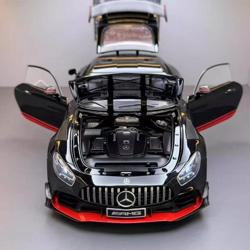 1:18 Большой Размер Pagani Huayra BC GTR Литой Металлический Модель Автомобиля Игрушечные Транспортные Средства Звук Свет Амортизация Модели Подарки для Детей