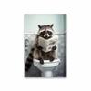 Funny Nice Animal Art Posters Animal Dog Cat Wall Art Prints Fun Bath Wall Decoration Canvas Painting Modern Toilet Decoration