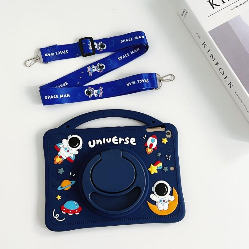 Silicone Case BBK A6 11.6 Inch S6 12.7 Tablet With 360 Rotating Handle Astronaut Design Pen Slot Shockproof Stand