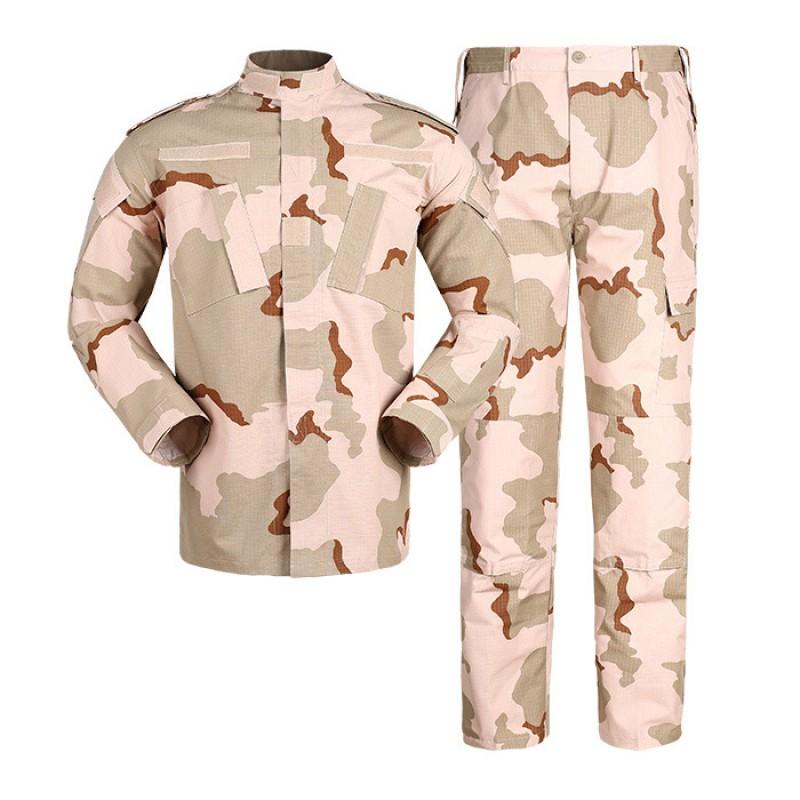 Mens Camouflage Tactical Workwear Set Long Sleeve Shirt Pants Outdoor Hiking Camping Military Style
