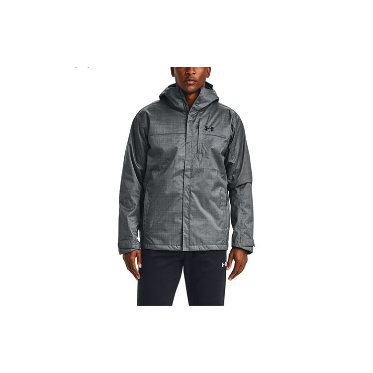 Under Armour Спортивная флисовая толстая куртка три в одном с капюшоном для походов на открытом воздухе водонепроницаемая ветрозащитная дышащая куртка мужские куртки серые 1300663-012