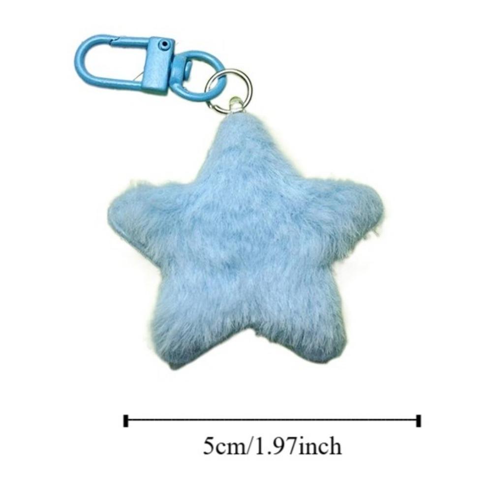 Pom Pom Starfish Multicolour Star Key Ring Pentagram Stars Backpack Pendant  Wedding Gifts