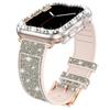 Case+silicone Leather Strap For Apple Watch Band 41mm 45mm 40mm 44mm 38mm 42mm 44 Bling Bracelet iWatch Serie 3 4 5 6 Se 7 Strap