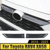 Для Toyota RAV4-2022 2023 XA50 ABS передняя верхняя решетка автомобиля, молдинг, отделка, наклейки, модификация крышки