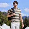 JEEP Men's Casual Striped Cotton Polo Shirt