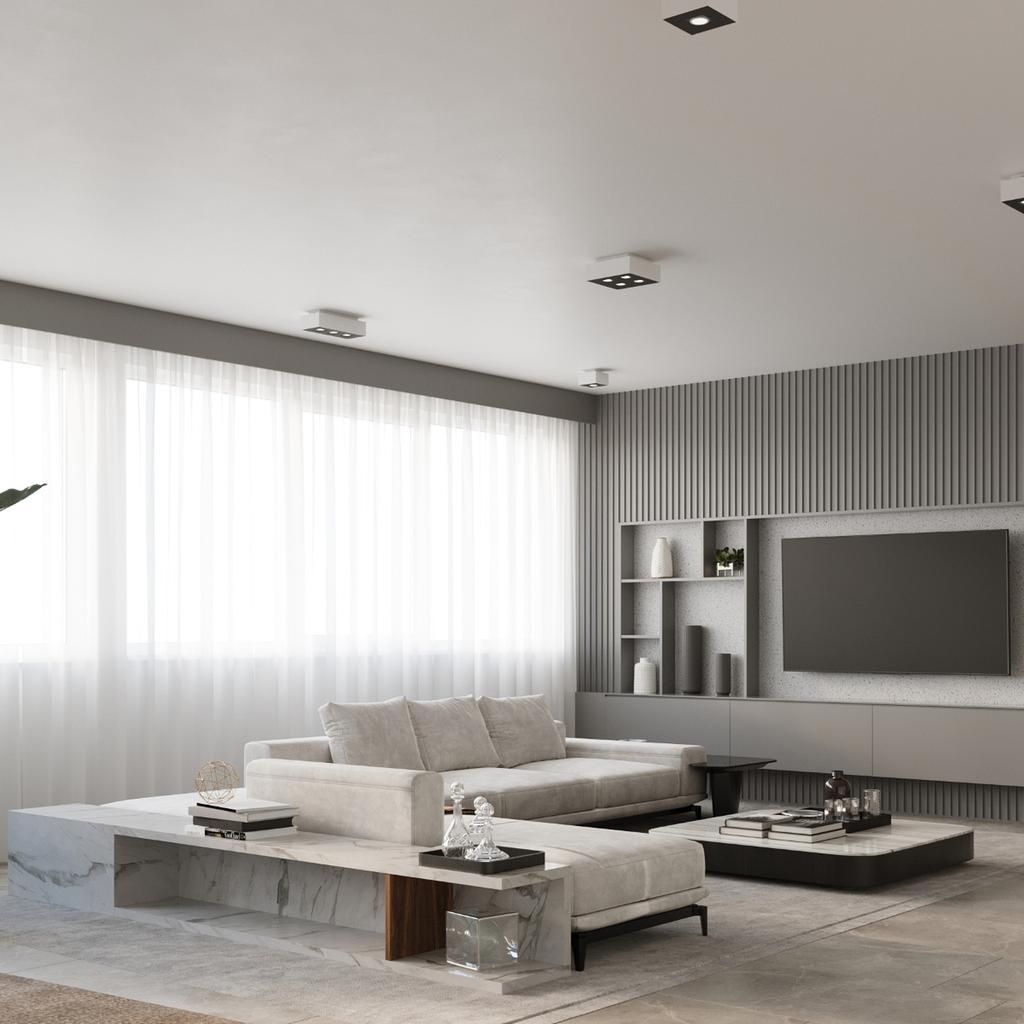 Mono 4 white ceiling lamp