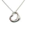 Pre-owned Tiffany & Co. Silver 925 Open Heart Pendant Necklace J79-3
