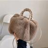 Fashion Plush Women Top Handle Shoulder Bags Trend Design Girl Faux Fur Adies Large Capacity Crossbody Bags Handbags