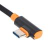 USB на Type C 240 Вт Угловой Кабель для Передачи Данных для Быстрой Зарядки 1 шт. Прочный Игровой Шнур для Офиса или Путешествий