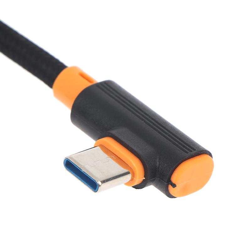 USB на Type C 240 Вт Угловой Кабель для Передачи Данных для Быстрой Зарядки 1 шт. Прочный Игровой Шнур для Офиса или Путешествий