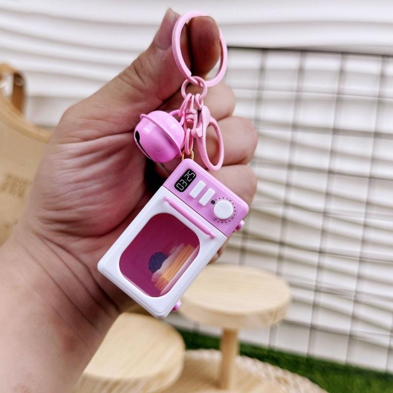 Реалистичный брелок-микроволновка для ролевых игр, подходит для телефонов, развивающая игрушка с вращающейся ручкой и светозвуковыми эффектами