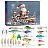 2025 Fishing Advent Calendar Christmas Countdown Calendar 24 Days Fishing Lures Set Xmas Birthday Gifts for Fisher Men Teen Boys