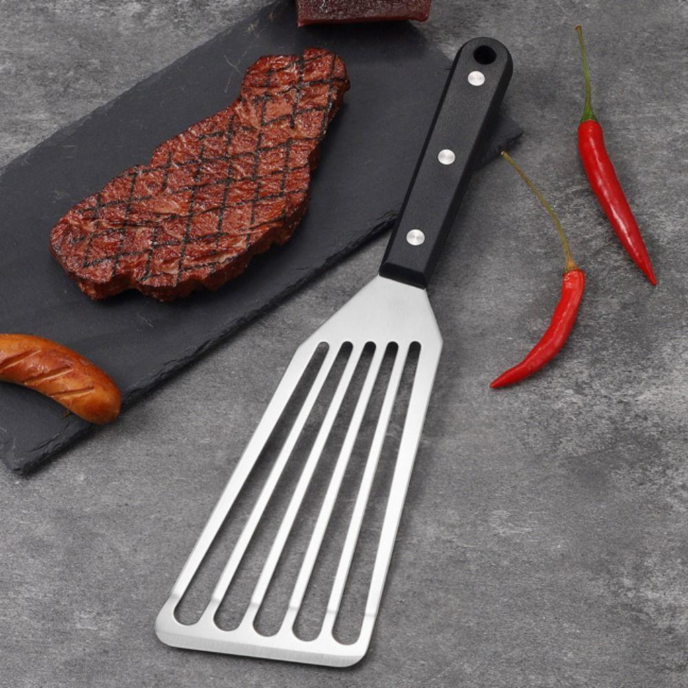 Slotted Fish Spatula Stainless Steel Frying Shovel Multi-Purpose Steak Tuner Egg
