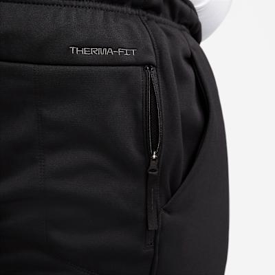 Мужские вязаные спортивные штаны Nike Therma FIT Мужские Черный