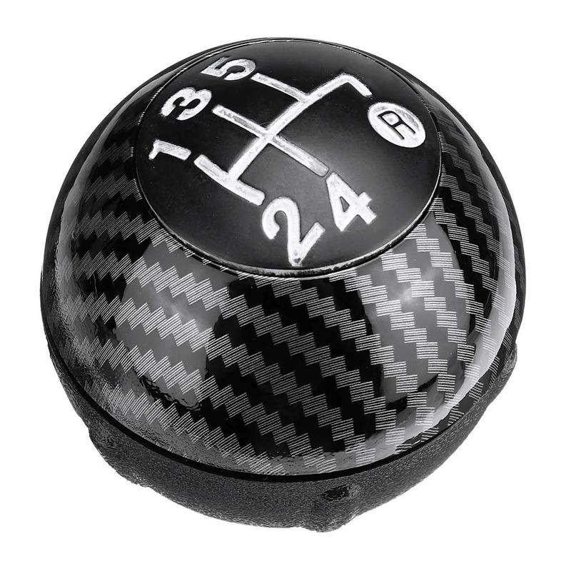WO-5 Speed Gear Shift Knob Shift Transmission Lever Knob Manual For Fiat 500 2012-2018 Carbon Fiber Styling 55344048