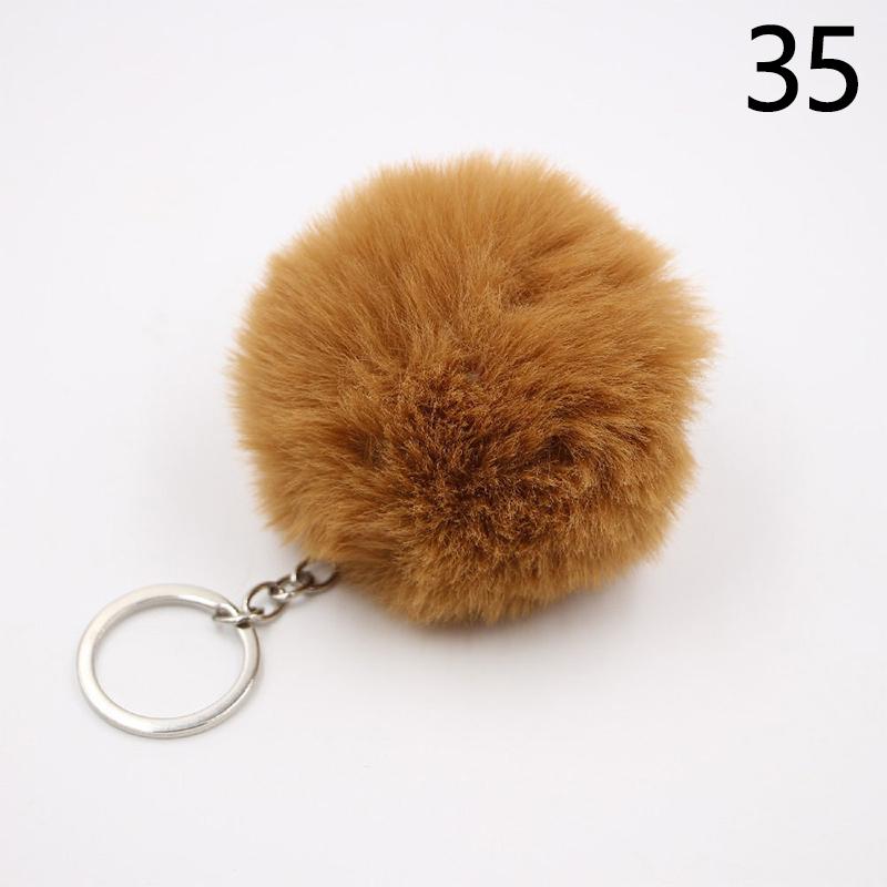 1PC Soft Fur Ball Pendant Key Chains Keychain Fur Fluffy Pendant Jewelry Decoration Women