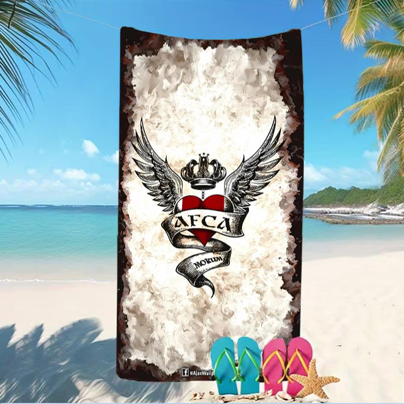 Beach Towel with AFC Ajax Pattern - soft,absorbent,machine washable Lightweight&Modern,swimming,Travel Essentials