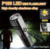 LED Mini Flashlight Type-C Rechargeable Pocket Zoom Flashlight 3 Lighting Modes Suitable for Outdoor Hiking Camping Fishing