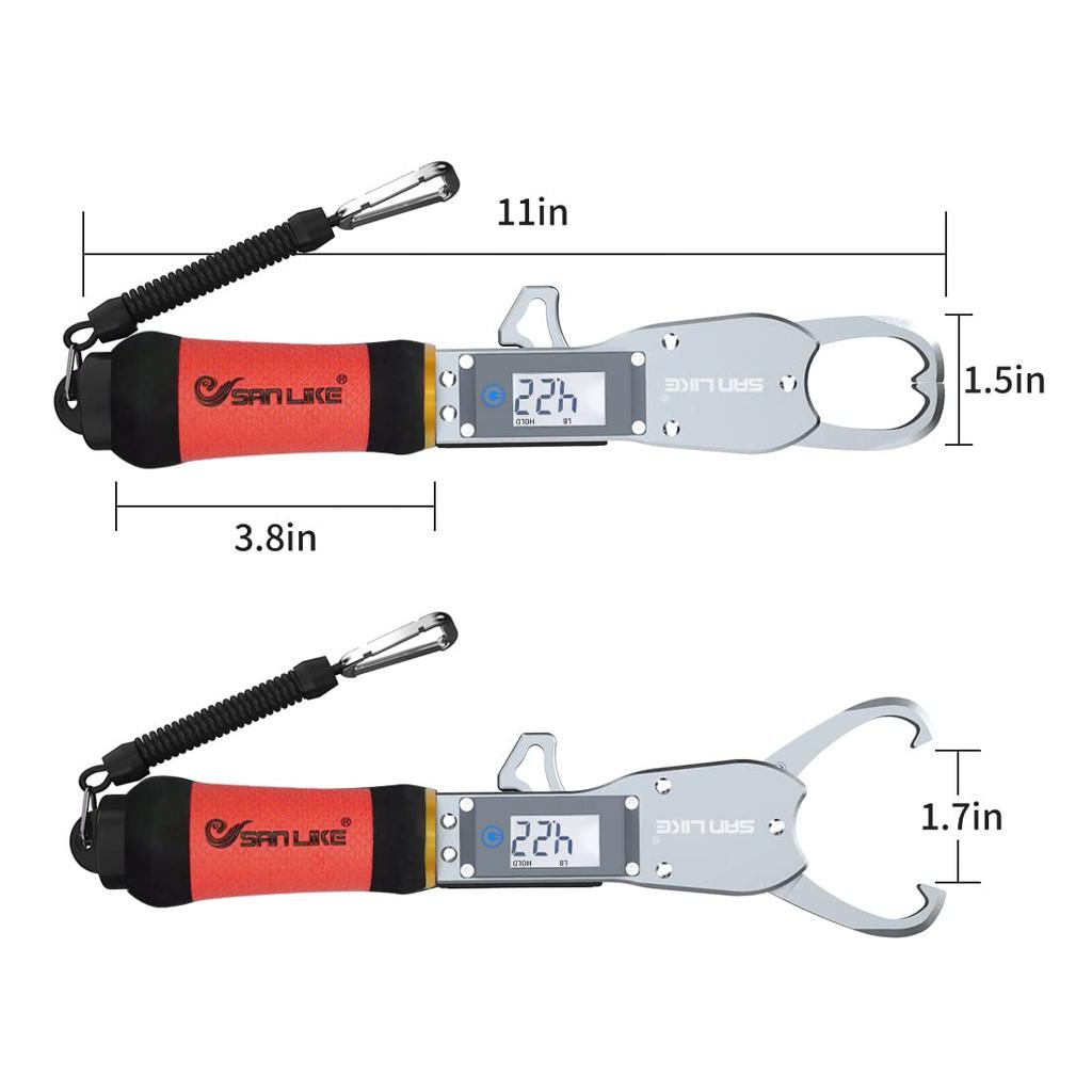 SANLIKE Digital Fish Grip Цифровые весы для взвешивания рыбы, подходят для крупной рыбы весом до 25 кг