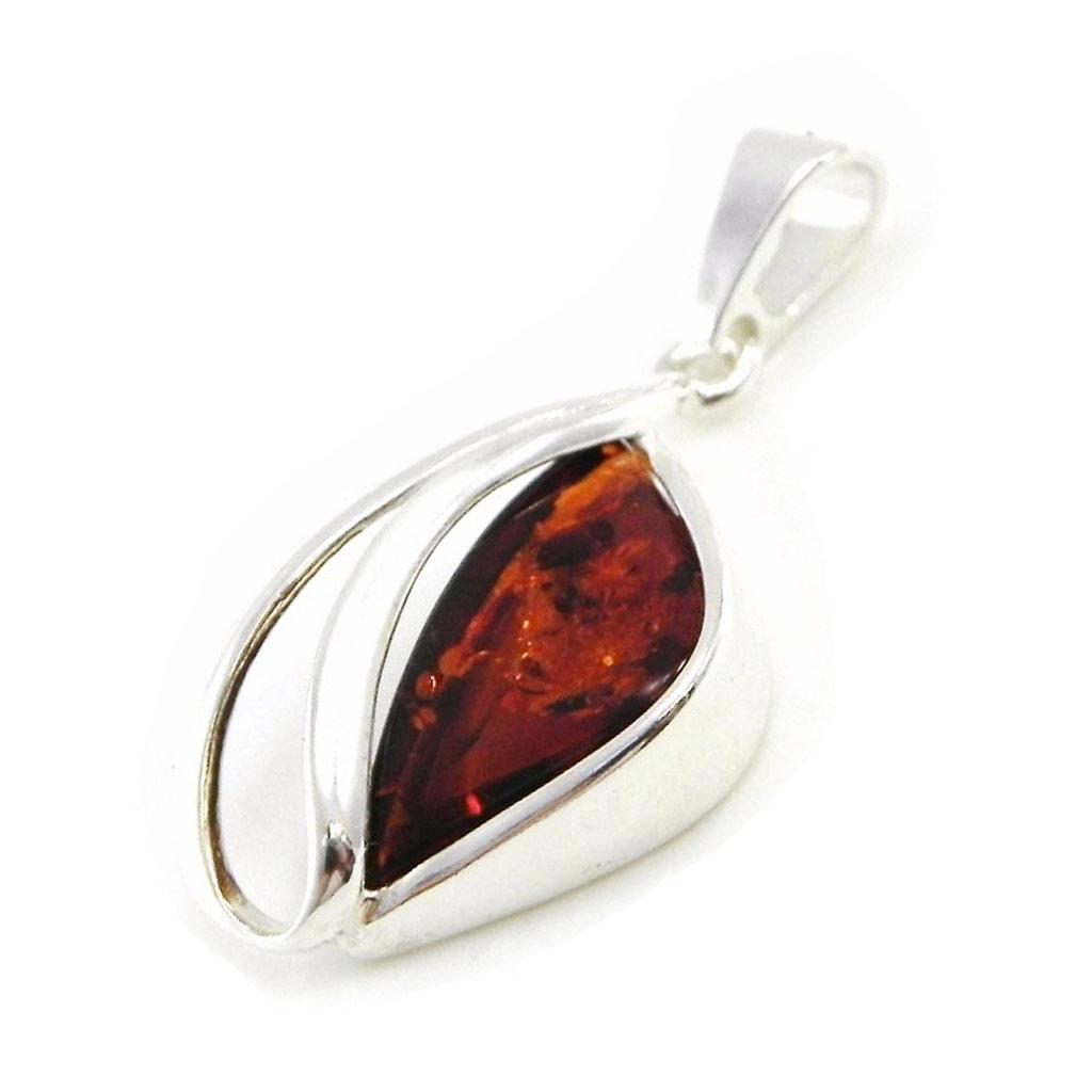 Les Trésors De Lily [I8955] - Silver Pendant 'Chloé' Amber