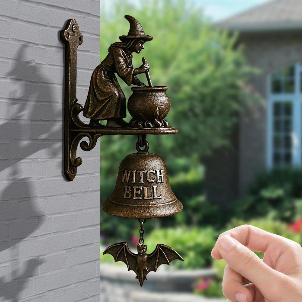 Vintage Halloween Witch Doorbell Sounding Witch Hanging Ornament Halloween Door Hanger Entrance
