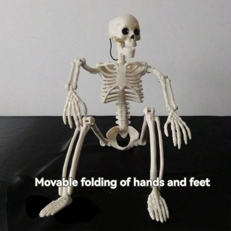 Скелет украшения на Хэллоуин 40 см Подвижные забавные реалистичные пластиковые скелеты для дома с привидениями кладбище сцены реквизит для вечеринки