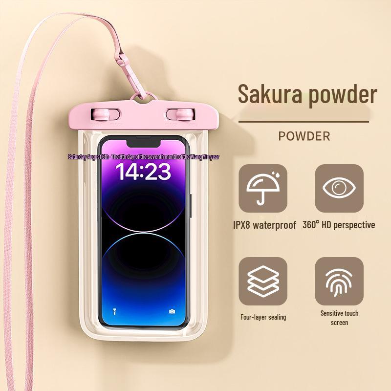 Водонепроницаемый чехол для телефона с сенсорным экраном для подводной фотографии со шнурком - Герметичный прозрачный чехол для плавания и рафтинга