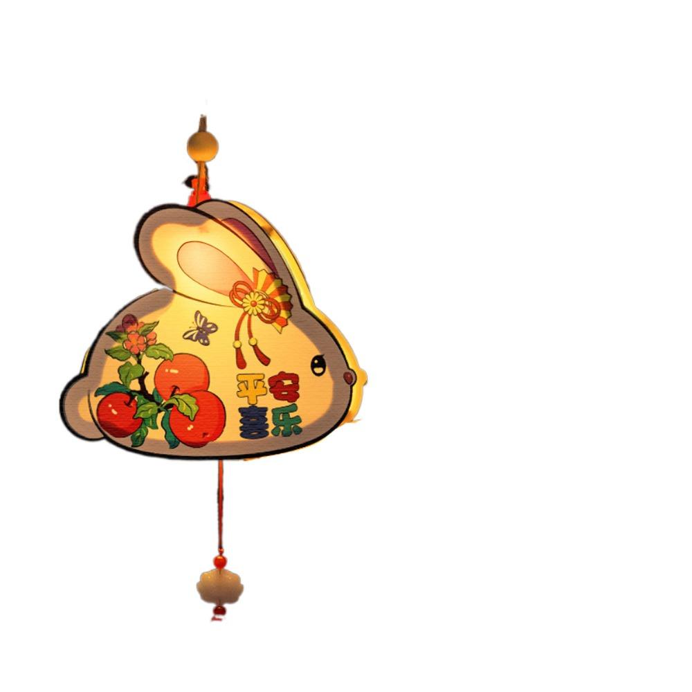 Chinese Middle Autumn Festival Lantern Paper Rabbit Lantern Women Children