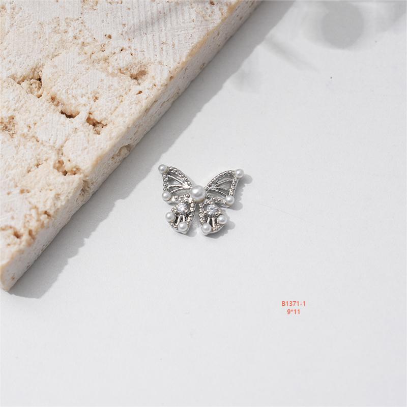 LZ16 Роскошные металлические бабочки из циркония для ногтей