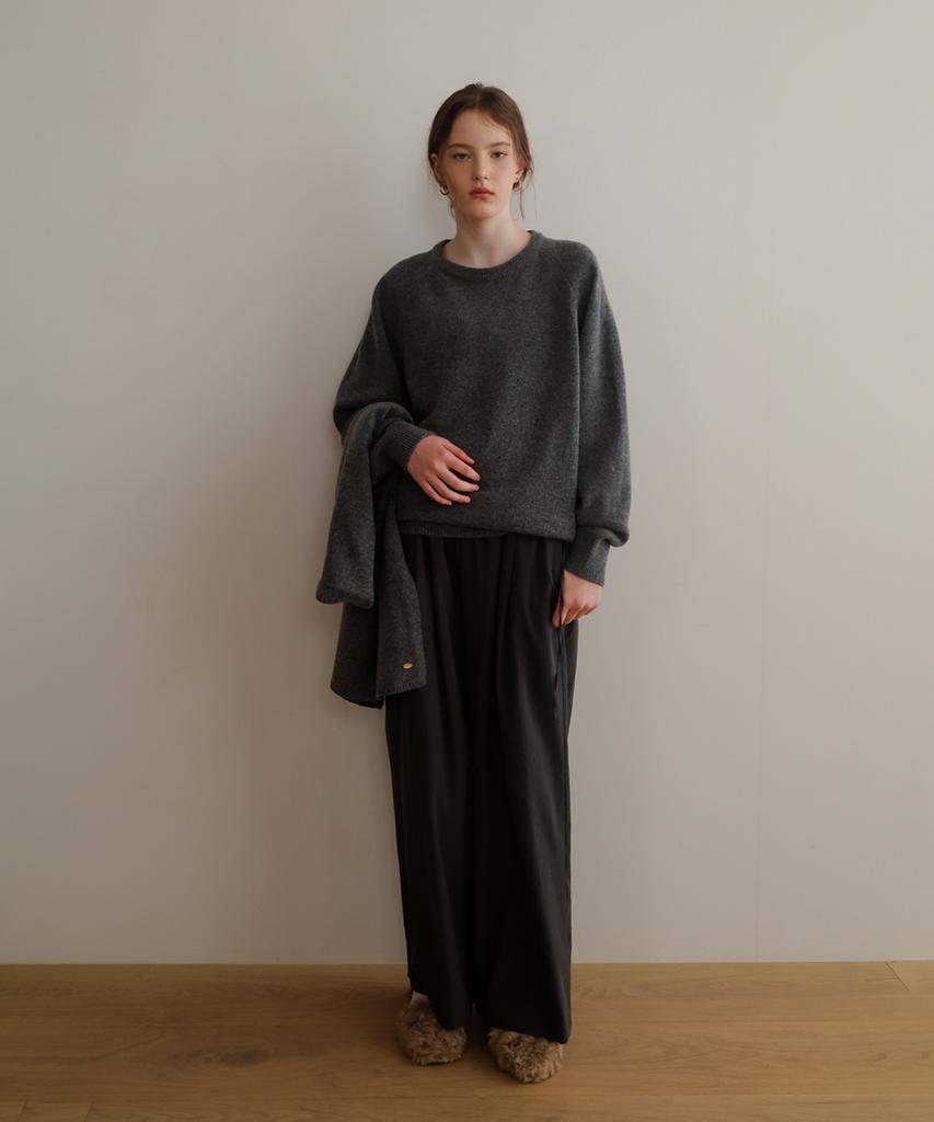 SIEERING Wool Crewneck Knit [Gray]