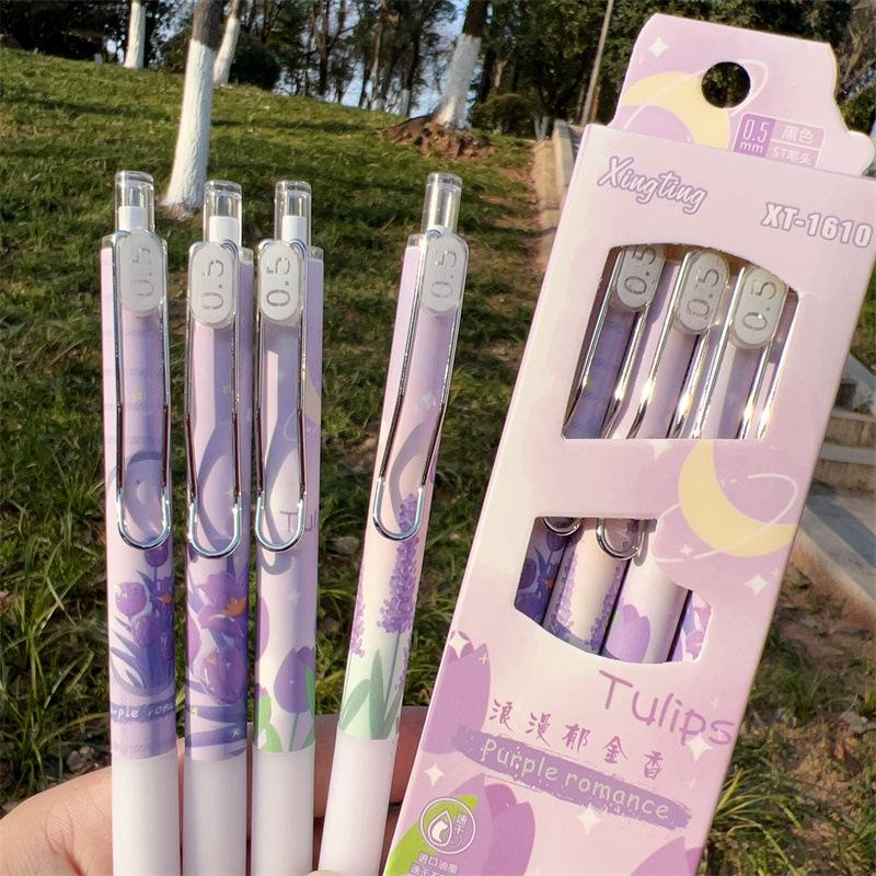 4/5/6/7/set Ins Simplicity Gel Pen Korean Solid Color 0.5MM Black Cute Pens Lovely Stationery Pens School Student/Office Supplies