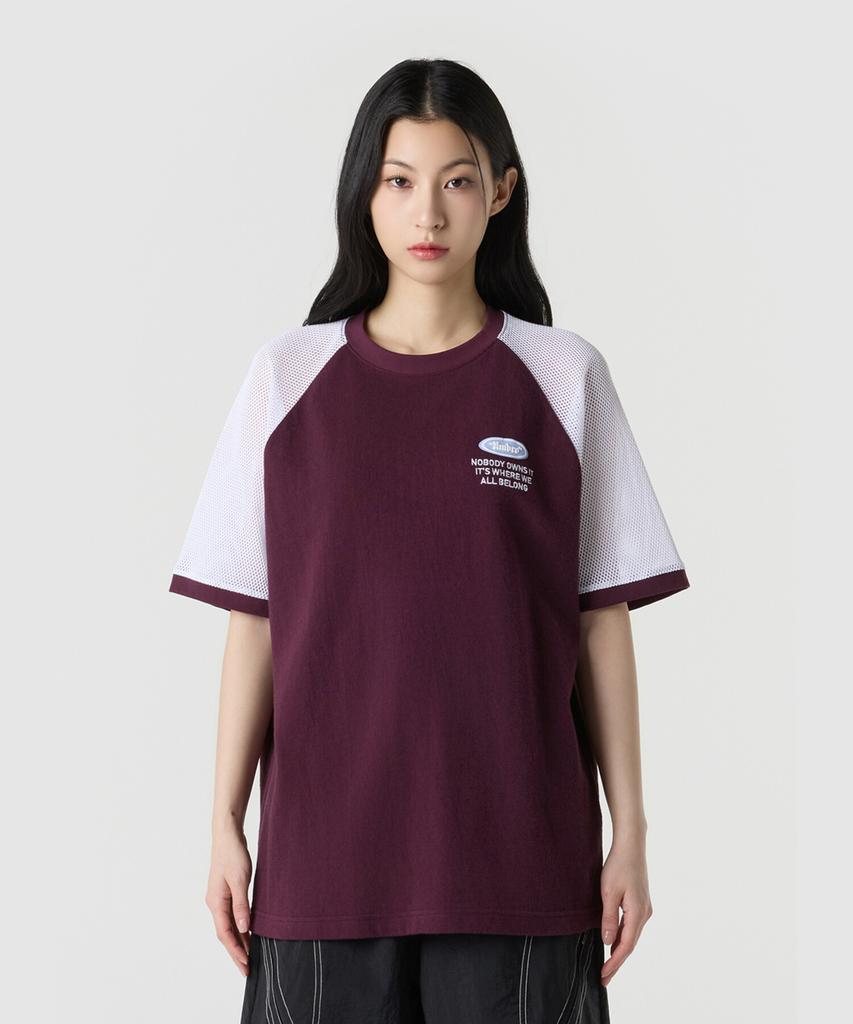 UMBRO Гибридная футболка с коротким рукавом Crispy Taslan Mesh Цвет: Вино Ур211Крс50