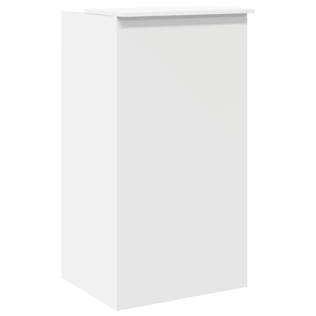 Vidaxl Biurko Recepcyjne Białe 55X50X103,5 Cm Drewno Klejone