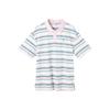 Downtown Color Block Striped Short Sleeve Polo Shirt Unisex Polo Shirts Light-Pink 630119-93
