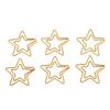 100PCS Gold Color Cute Paper Clips Star Shaped Metal Paper Clips Decorative Paper Clips  Home