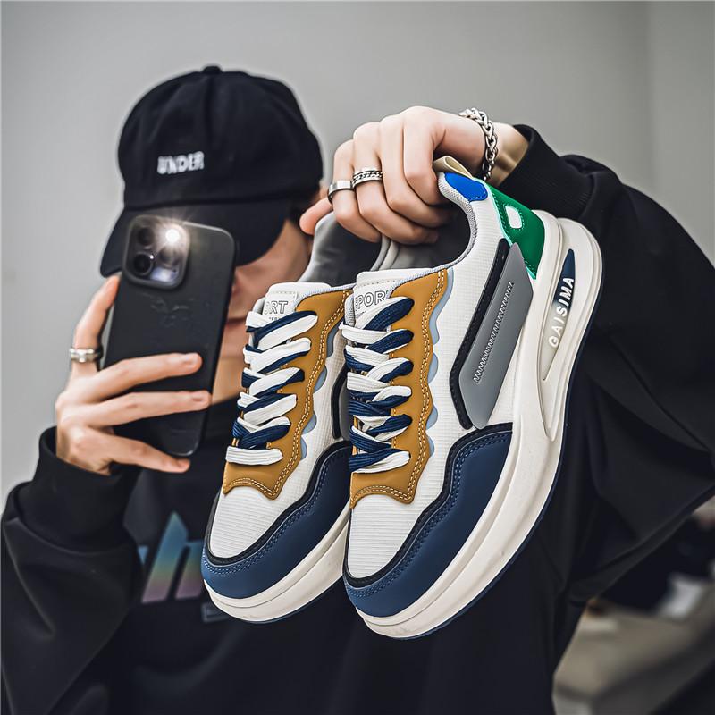 Новая мода мужская обувь Four Seasons удобная обувь для студентов и мальчиков трендовые мягкие подошвы дышащие повседневные кроссовки для бега