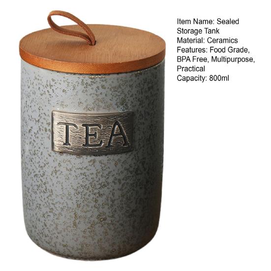 Керамическая сахарница герметичная емкость для хранения с крышкой пищевой без BPA большой емкости держатель для кофейного сахара в зернах