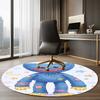 Huggy Wuggy Printed Round Rug Carpet Chair Rug Area Rug Entryway Doormats,for Office Chair Living Room Bedroom Kitchen Room.